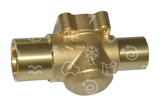 tělo termostatického expanzního ventilu DANFOSS, TE55, rohové, 28x35